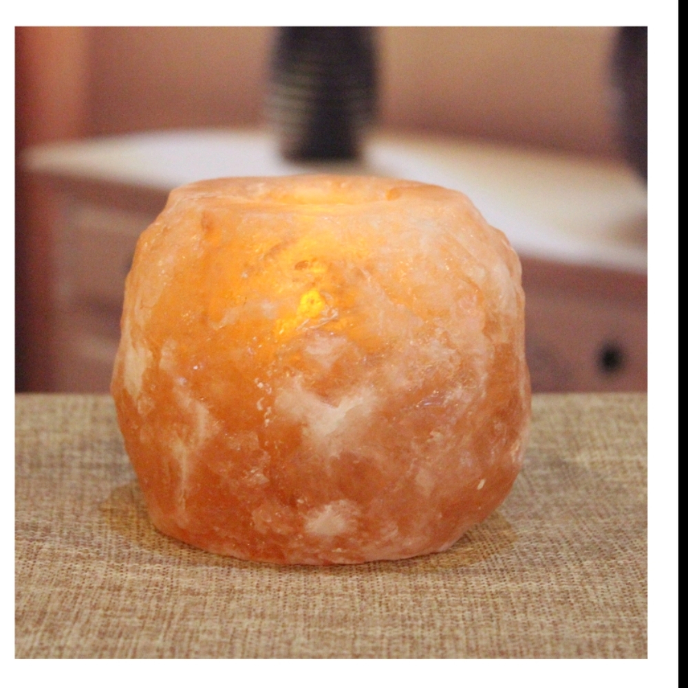Himalayan pink salt candle holder - Picture 3 of 3
